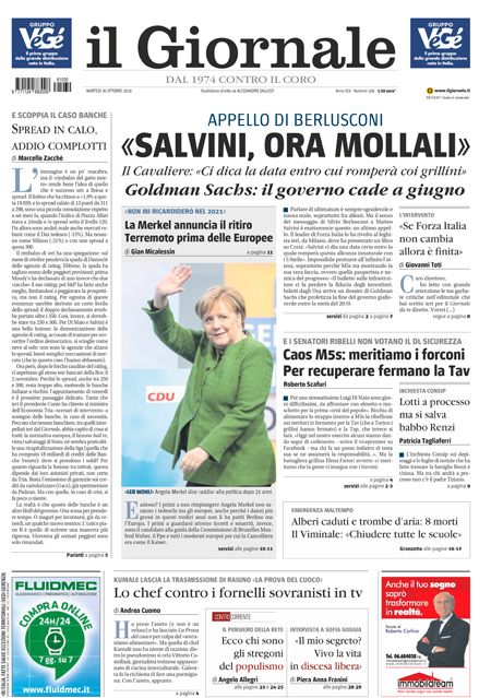 [NAZIONALE - 1] GIORN/INTERNI/PAG-PRIMA ... 30/10/18