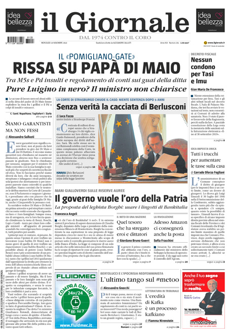 [NAZIONALE - 1] GIORN/INTERNI/PAG-PRIMA ... 28/11/18