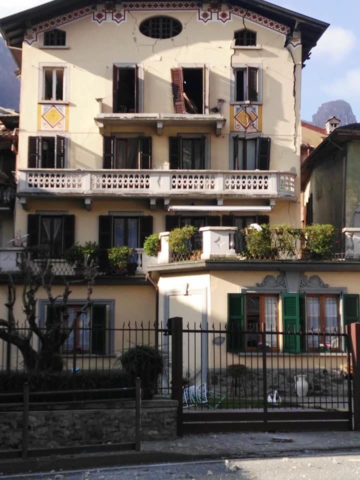 Esplosione a San Giovanni Bianco Portata in salvo donna di 97 anni
