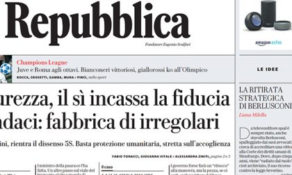 Le prime pagine dei giornali mercoledì 28 novembre 2018