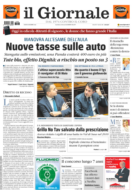 [NAZIONALE - 1] GIORN/INTERNI/PAG-PRIMA ... 06/12/18