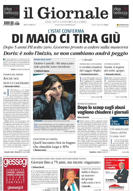 [NAZIONALE - 1] GIORN/INTERNI/PAG-PRIMA ... 01/12/18