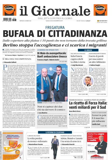 [NAZIONALE - 1] GIORN/INTERNI/PAG-PRIMA ... 23/01/19