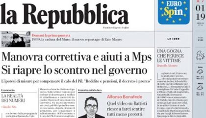 Le prime pagine dei giornali giovedì 17 gennaio 2019