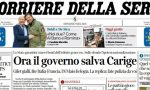 Le prime pagine dei giornali martedì 8 gennaio 2019