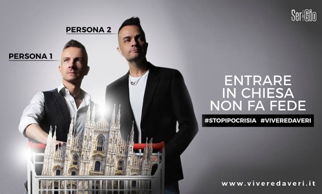Campagna shock contro l’omofobia Sfida di Sergio e Giorgio a Pro Vita