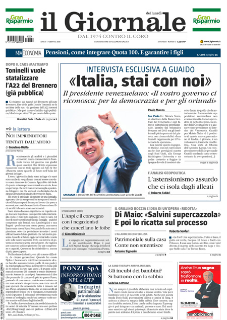 [NAZIONALE - 1] GIORN/INTERNI/PAG-PRIMA ... 04/02/19