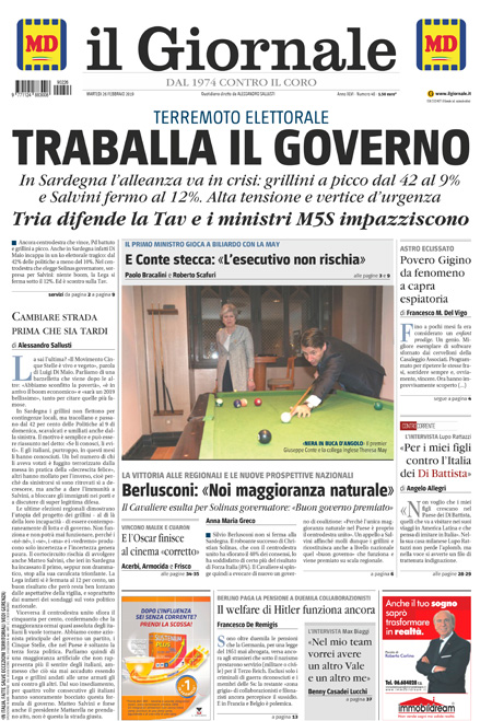 [NAZIONALE - 1] GIORN/INTERNI/PAG-PRIMA ... 26/02/19