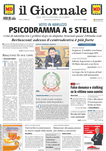 [NAZIONALE - 1] GIORN/INTERNI/PAG-PRIMA ... 12/02/19