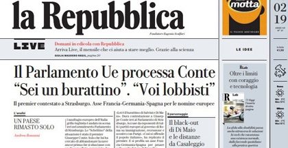 Le prime pagine dei giornali mercoledì 13 febbraio 2019