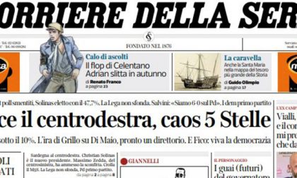 Le prime pagine dei giornali martedì 26 febbraio 2019