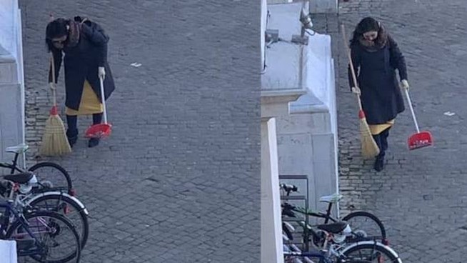 La “spazzina volontaria” di Pesaro Una bellissima favola urbana