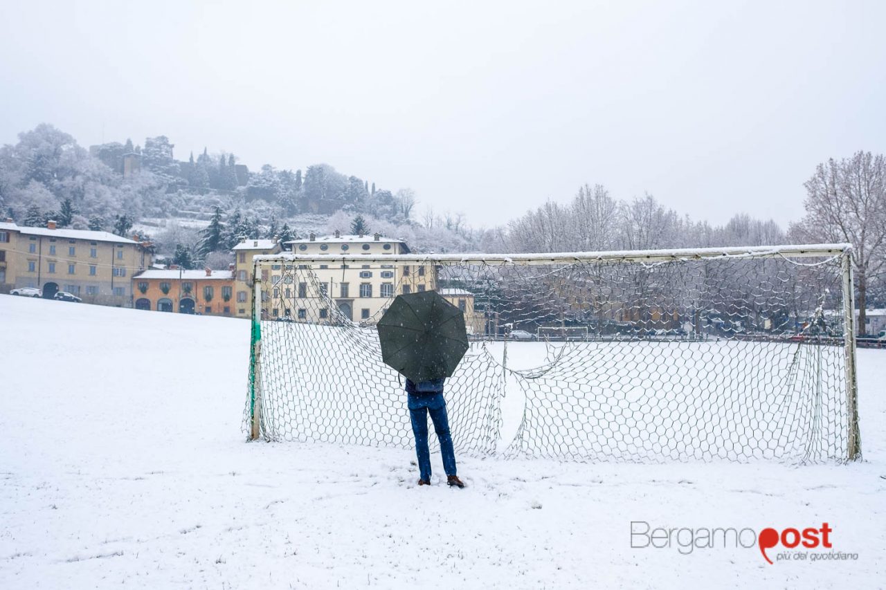È durata poco, ma è stato bello (la neve in Città Alta è sempre bella)