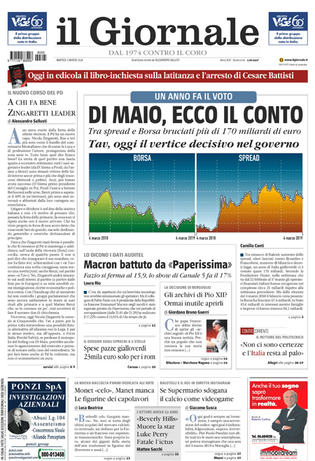 [NAZIONALE - 1] GIORN/INTERNI/PAG-PRIMA ... 05/03/19