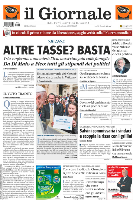 [NAZIONALE - 1] GIORN/INTERNI/PAG-PRIMA ... 18/04/19