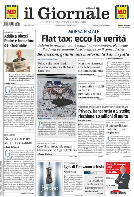 [NAZIONALE - 1] GIORN/INTERNI/PAG-PRIMA ... 08/04/19