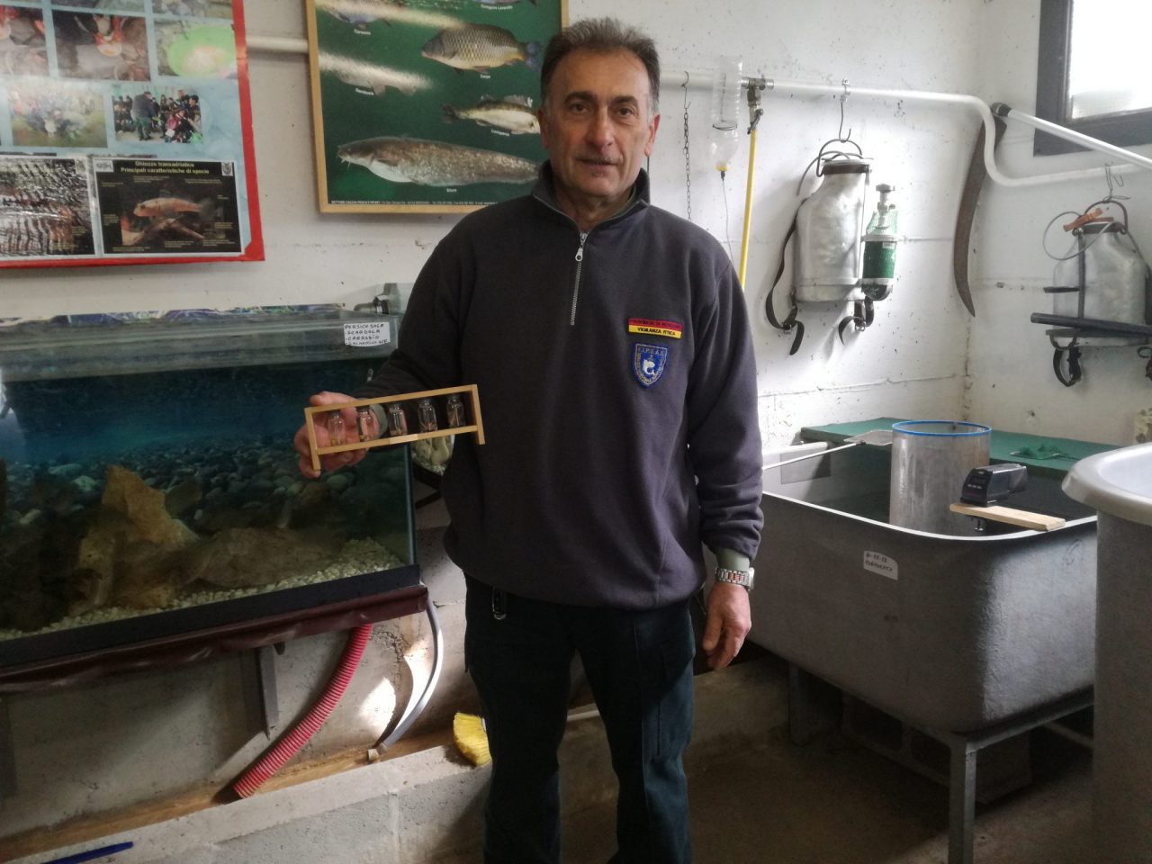 Al laghetto di Valgua, il Beppe fa crescere i pesci della Val Seriana
