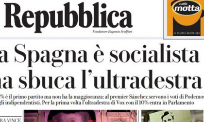 Le prime pagine dei giornali lunedì 29 aprile 2019