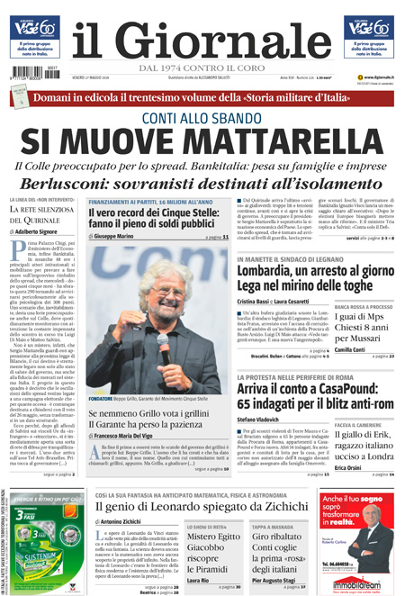 [NAZIONALE - 1] GIORN/INTERNI/PAG-PRIMA ... 17/05/19