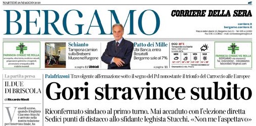 Le prime pagine dei giornali martedì 28 maggio 2019