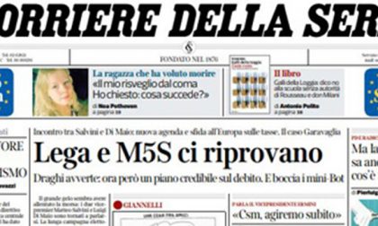 Le prime pagine dei giornali venerdì 7 giugno 2019