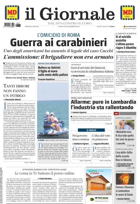 [NAZIONALE - 1] GIORN/INTERNI/PAG-PRIMA ... 31/07/19