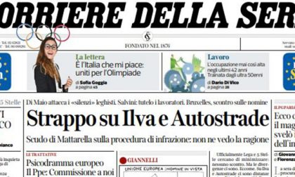 Le prime pagine dei giornali martedì 2 luglio 2019