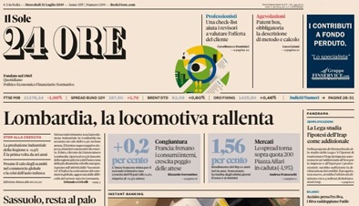 Le prime pagine dei giornali mercoledì 31 luglio 2019