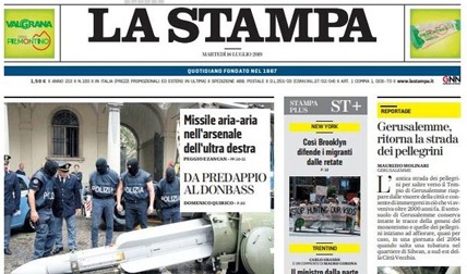 Le prime pagine dei giornali martedì 16 luglio 2019