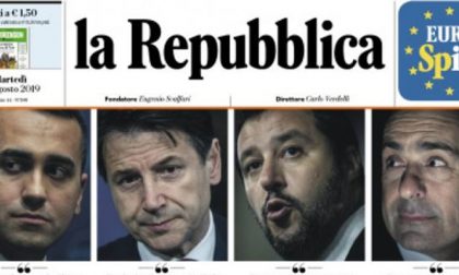 Le prime pagine dei giornali martedì 20 agosto 2019