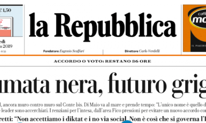 Le prime pagine dei giornali lunedì 26 agosto 2019