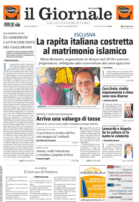 [NAZIONALE - 1] GIORN/INTERNI/PAG-PRIMA ... 30/09/19