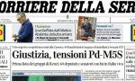 Le prime pagine dei giornali giovedì 19 settembre 2019