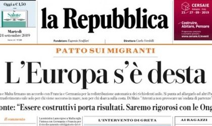 Le prime pagine dei giornali martedì 24 settembre 2019