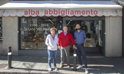 Gli Alba, che da oltre cinquant'anni vestono tutti in Borgo Palazzo