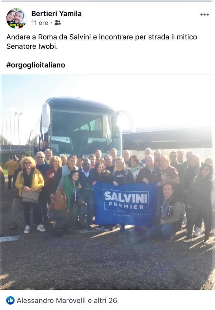 Che onore, c’è il senatore Iwoby! Peccato che quello lì non fosse lui