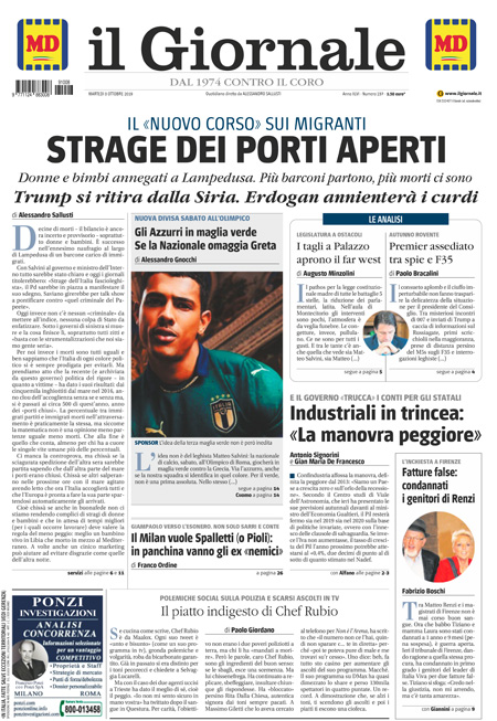 [NAZIONALE - 1] GIORN/INTERNI/PAG-PRIMA ... 08/10/19