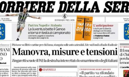 Le prime pagine dei giornali giovedì 31 ottobre 2019