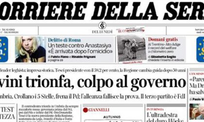 Le prime pagine dei giornali lunedì 28 ottobre 2019