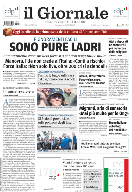 [NAZIONALE - 1] GIORN/INTERNI/PAG-PRIMA ... 21/11/19