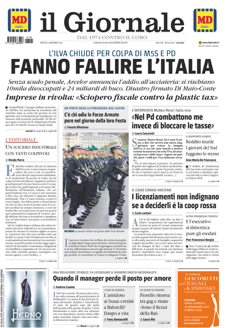 [NAZIONALE - 1] GIORN/INTERNI/PAG-PRIMA ... 05/11/19