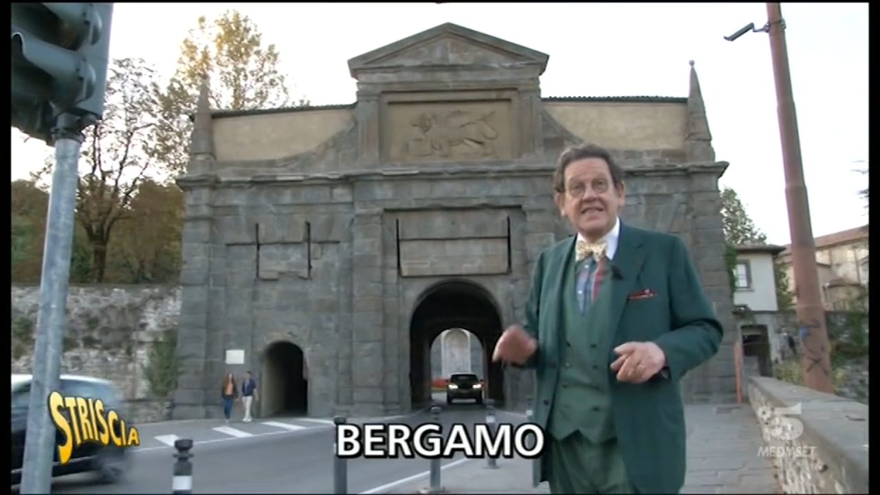 Bellezze gratis: Daverio promuove tutta Bergamo a Striscia la Notizia