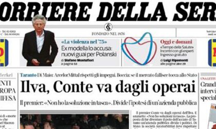 Le prime pagine dei giornali sabato 9 novembre 2019