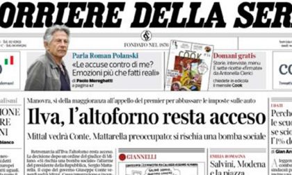 Le prime pagine dei giornali martedì 19 novembre 2019