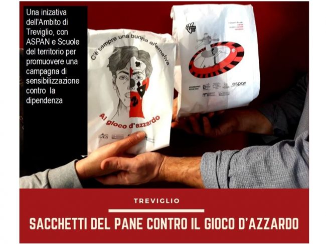 Treviglio, la lotta al gioco d’azzardo viene messa nel sacco (del pane)