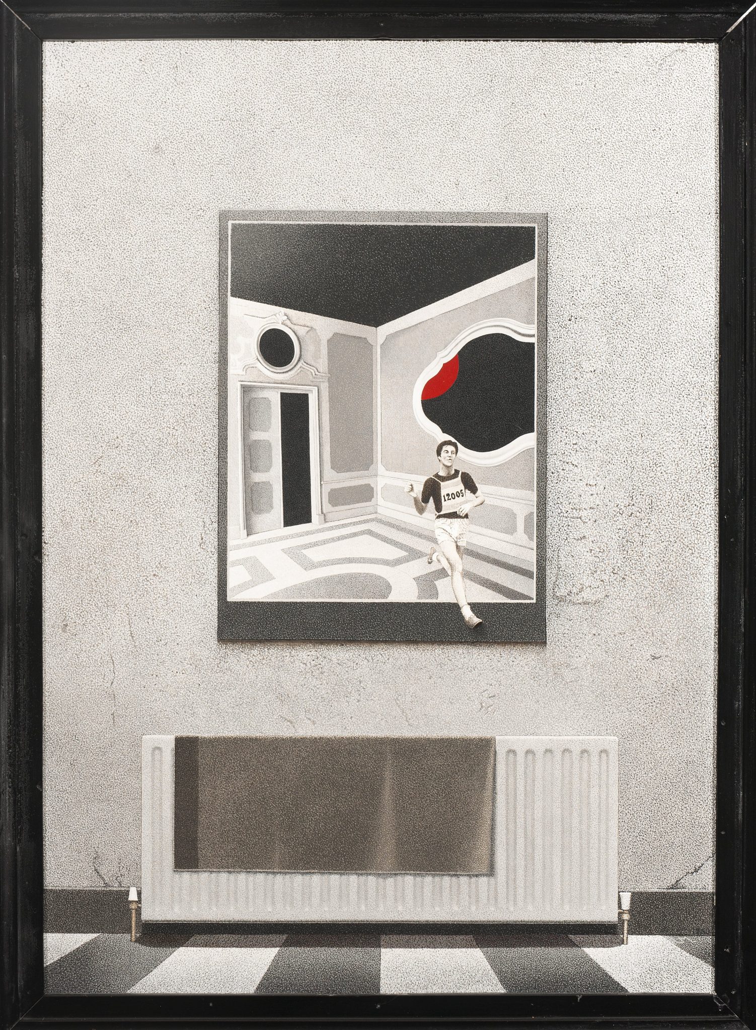 Lino Mannocci,Running,1979-80,olio su tavola,cm52,5x37,5_1