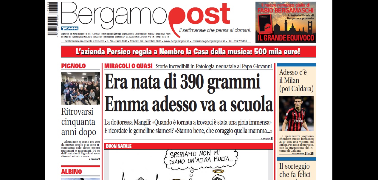 Cosa c’è nel nuovo BergamoPost che dal 20 dicembre è in edicola