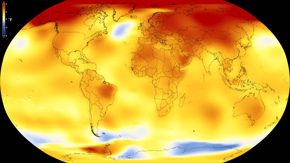 Gli ultimi cinque anni sono i più caldi dal 1880. Guarda il video della Nasa