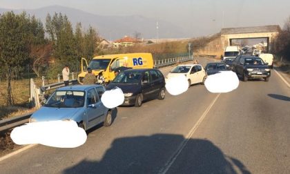 Incidente a Torre Boldone. Traffico in tilt sulla provinciale da e per la Valle Seriana