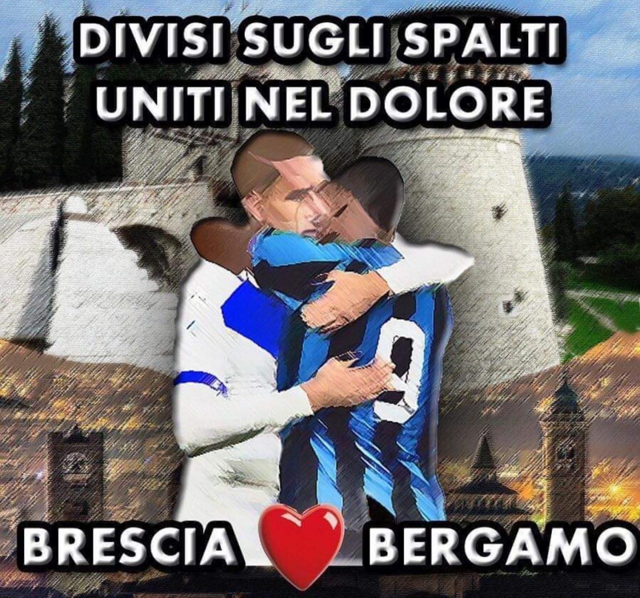 Bergamo e Brescia unite nella lotta: da Facebook un bellissimo messaggio